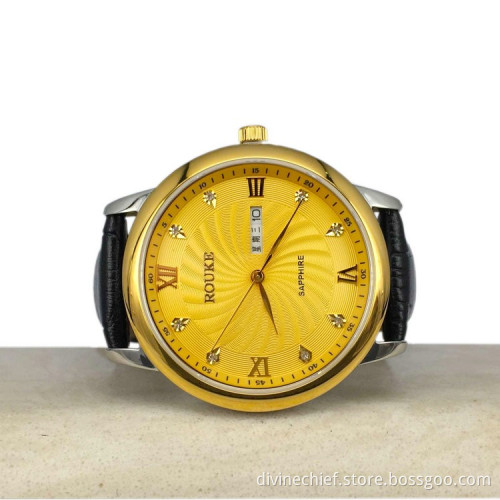 shenzhen watch factory square shape leather mens watches 30 meters waterproof